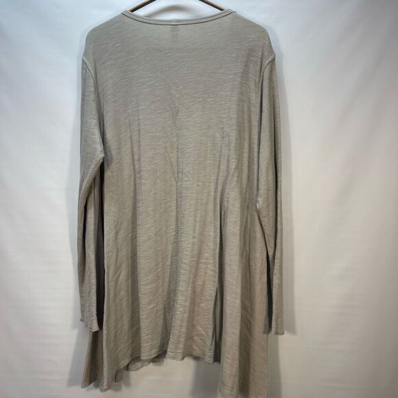 North Star Base Gray Beige Hi-Low Hem Long Sleeve V-Neck T-Shirt Bundle of 2 XS - Picture 6 of 13